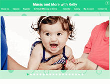 Tablet Screenshot of musicandmorewithkelly.com